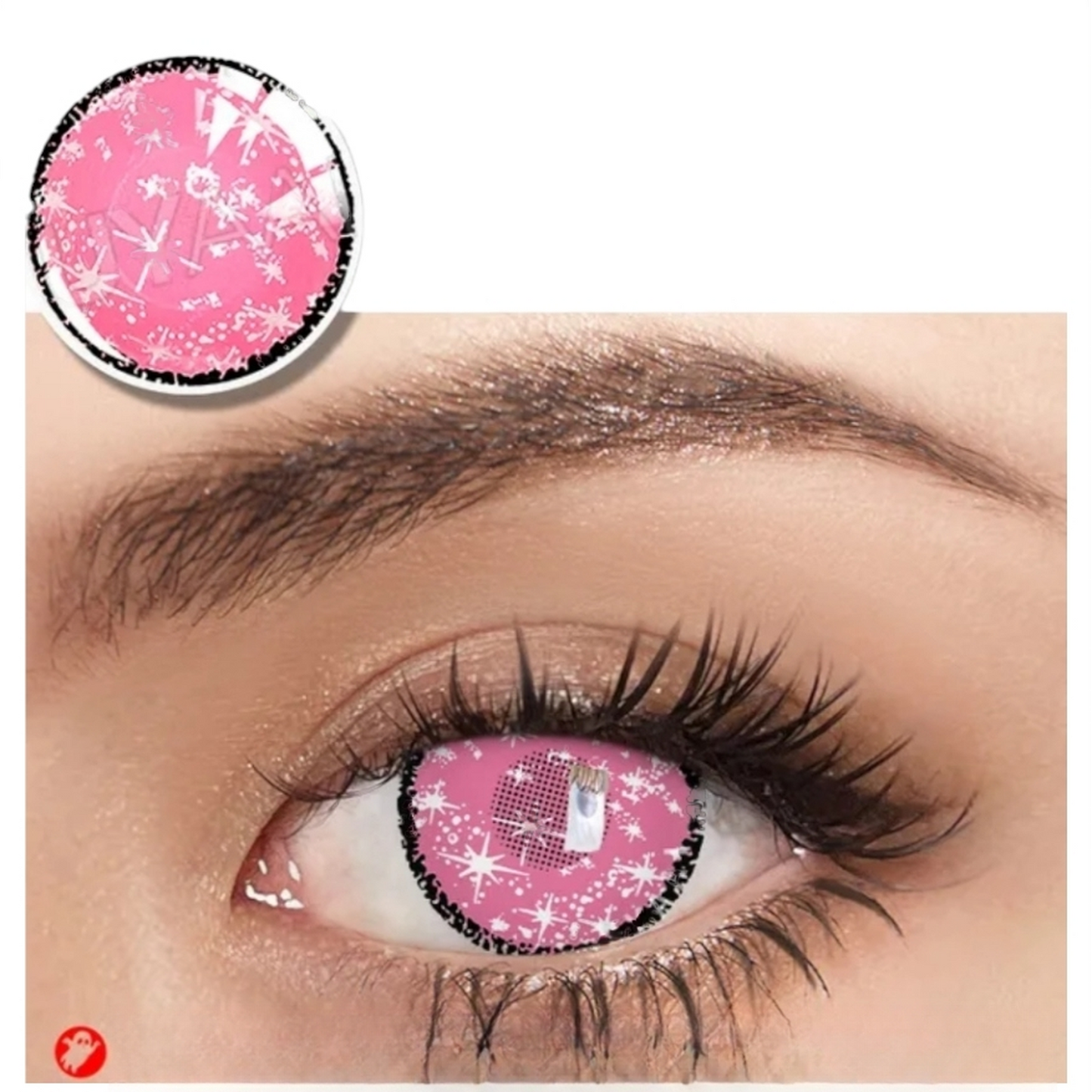 Lentes De Contacto Rosa Shiny Coral Pupilentes Cosplay