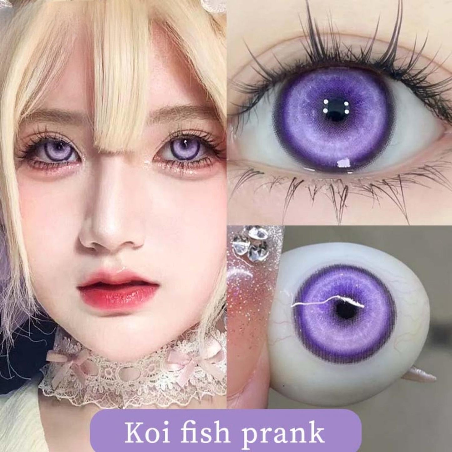 Lentes de Contacto Morado Niebla para Cosplay