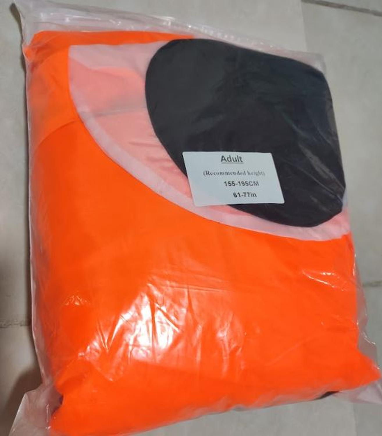 Botarga Inflable de Pochita Perro Motosierra Naranja Neon