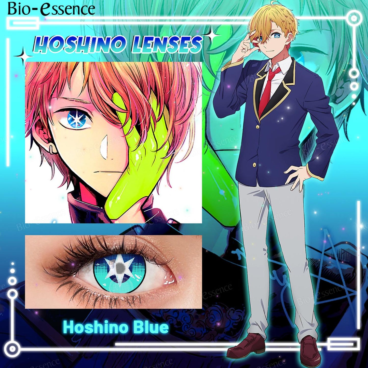 Lentes de Contacto Azul Hoshino Aqua Oshi no Ko Pupilentes