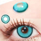 Lentes de contacto Azul Turquesa Cyan para Cosplay