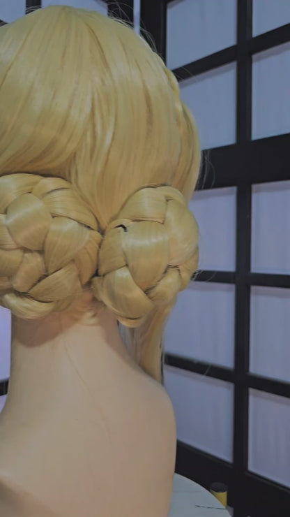 Peluca Rubia con Trenzas Cosplay Violet Evergarden