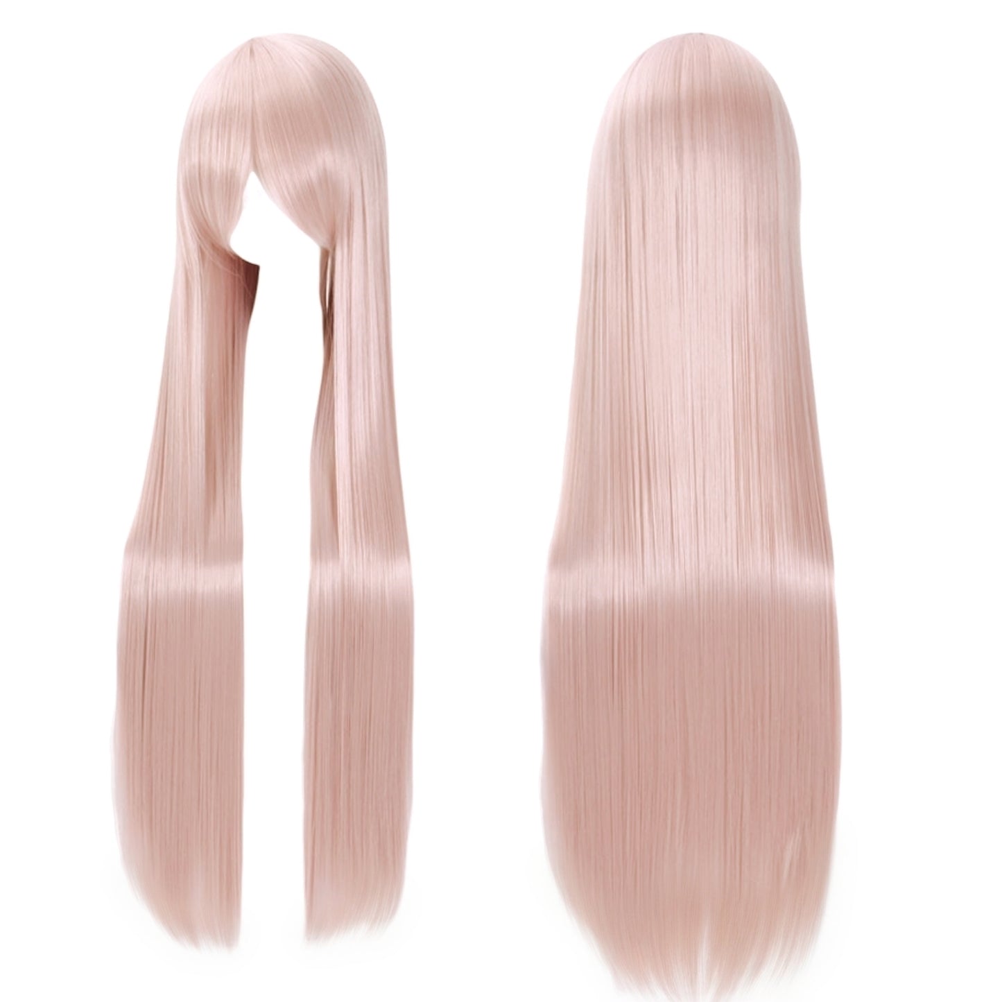 Peluca JOY Palo De Rosa Larga Lisa con Fleco L.35