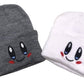 Duo Beanie Rosa Y Blanco Ojitos Gorrito Kirby Invierno Geek