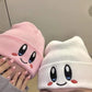 Duo Beanie Rosa Y Blanco Ojitos Gorrito Kirby Invierno Geek