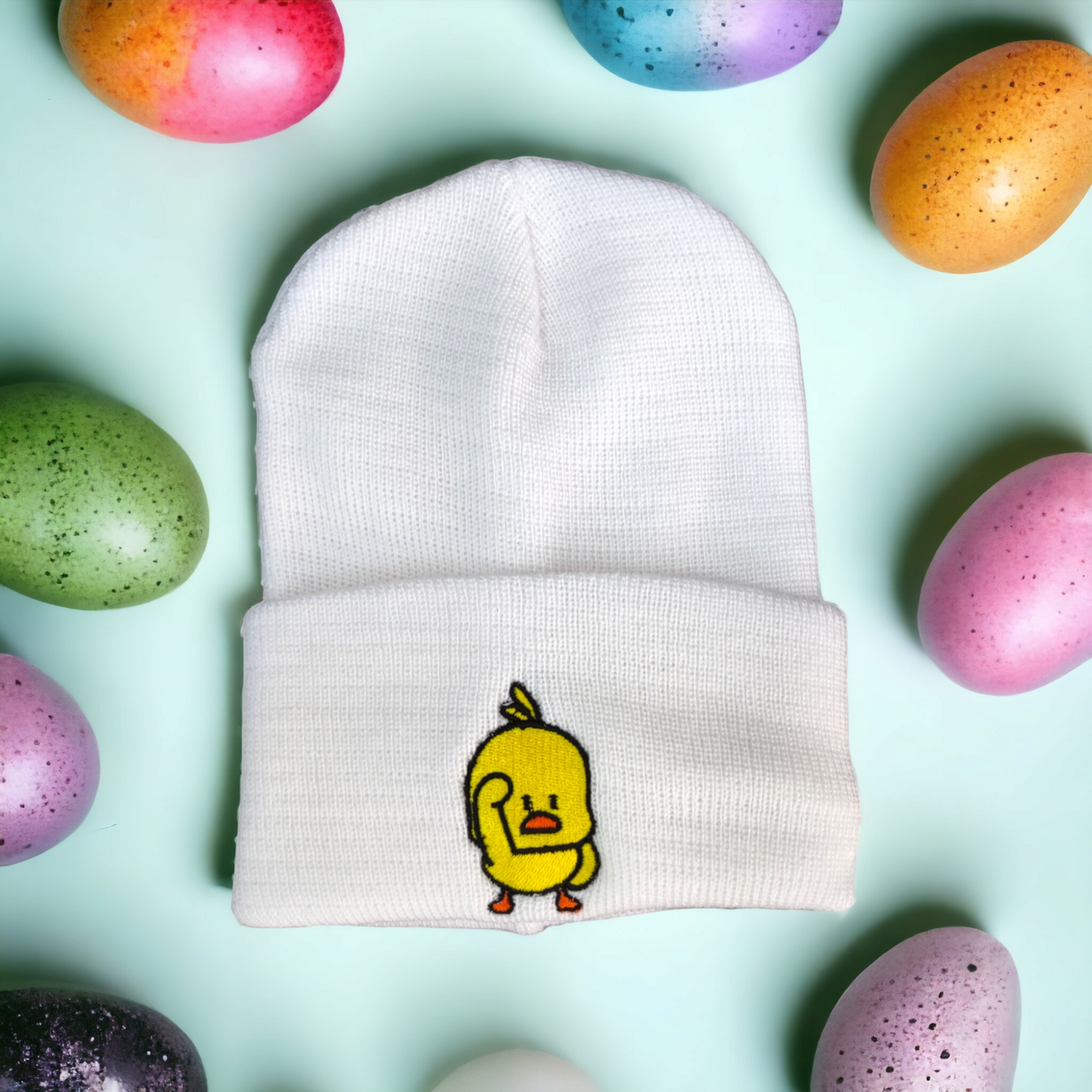 1 Pz Beanie Gorrito Invernal De Pollito Amarillo Moda Geek